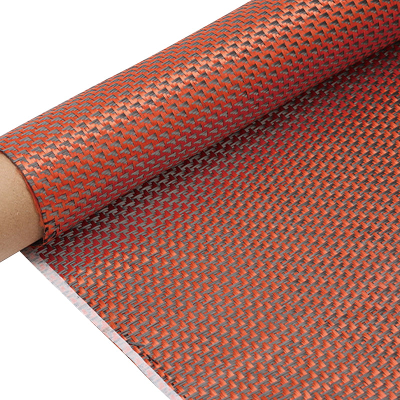 Czerwony/czarny aramidowy węgiel mieszany z włókna węglowego tkanin Czerwony/czarny aramidowy węgiel mieszany z włókna węglowego tkanin