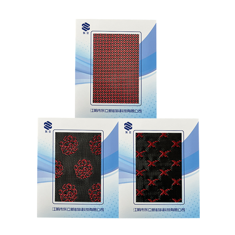 Czerwony/czarny aramidowy węgiel mieszany z włókna węglowego tkanin Czerwony/czarny aramidowy węgiel mieszany z włókna węglowego tkanin